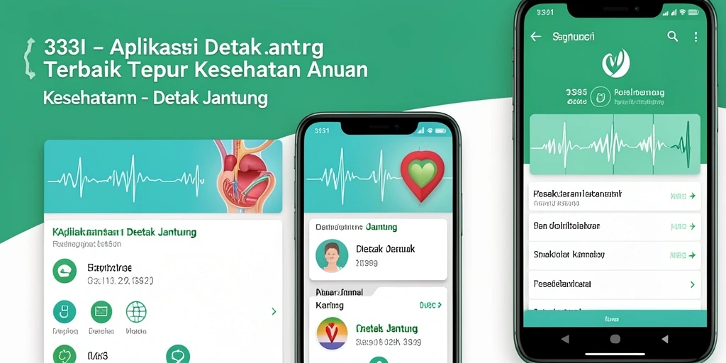 Tampilan antarmuka aplikasi 333I untuk memantau Detak Jantung.