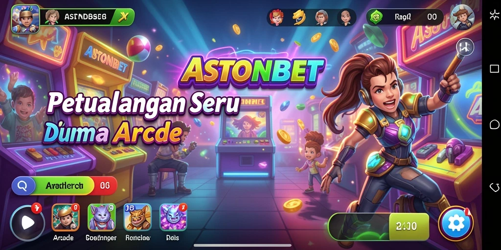 Tampilan antarmuka menarik dari ASTONBET dalam permainan Arcade.