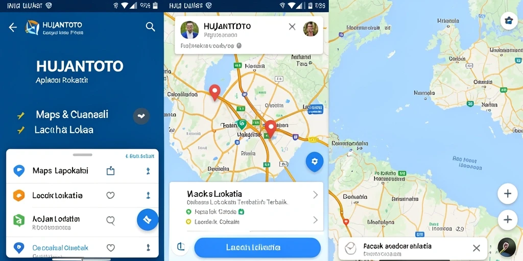 Tampilan antarmuka HUJANTOTO dengan fitur lacak lokasi yang efisien.