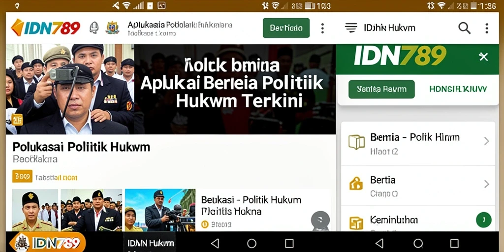 Tampilan antarmuka aplikasi IDN789 yang informatif dan mudah digunakan.