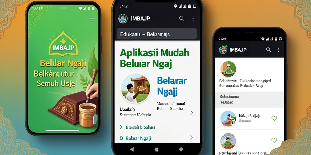 Tampilan antarmuka aplikasi IMBAJP yang interaktif dan ramah pengguna.
