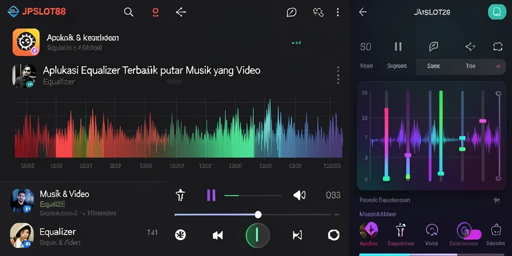 Tampilan antarmuka aplikasi Equalizer yang intuitif dan menarik.