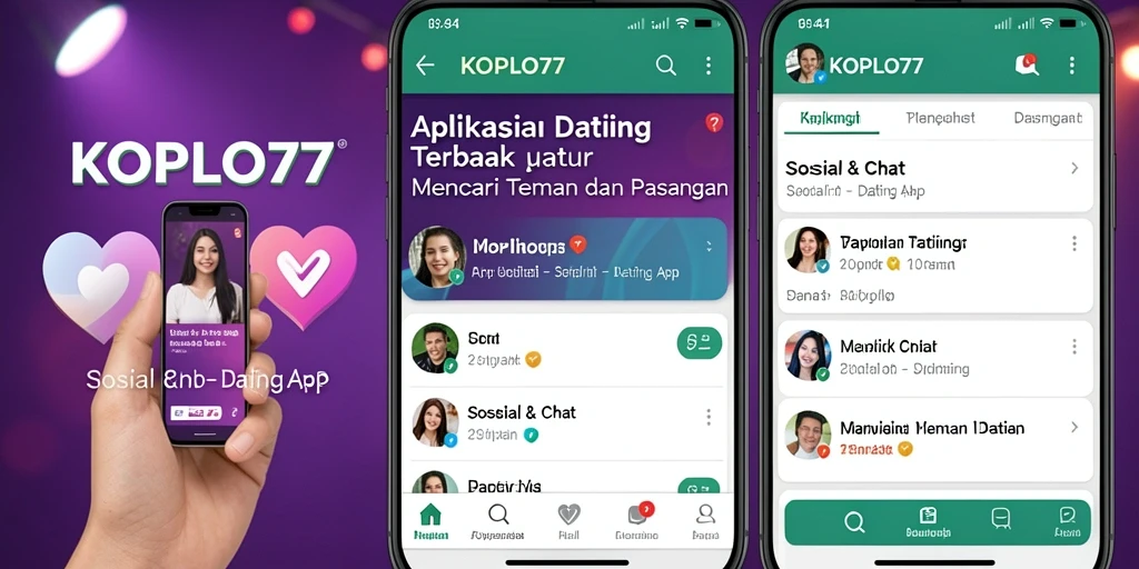 Antarmuka KOPLO77 yang sederhana dan fungsional untuk aplikasi Dating.