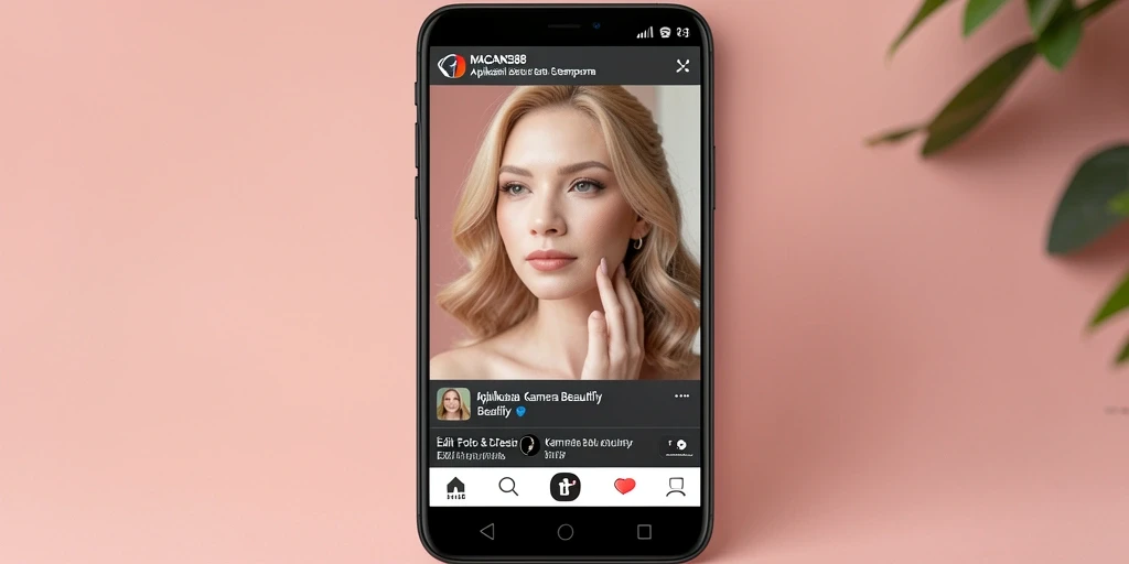 Tampilan antarmuka aplikasi MACAN388 dengan fungsi Kamera Beautify yang mudah digunakan.