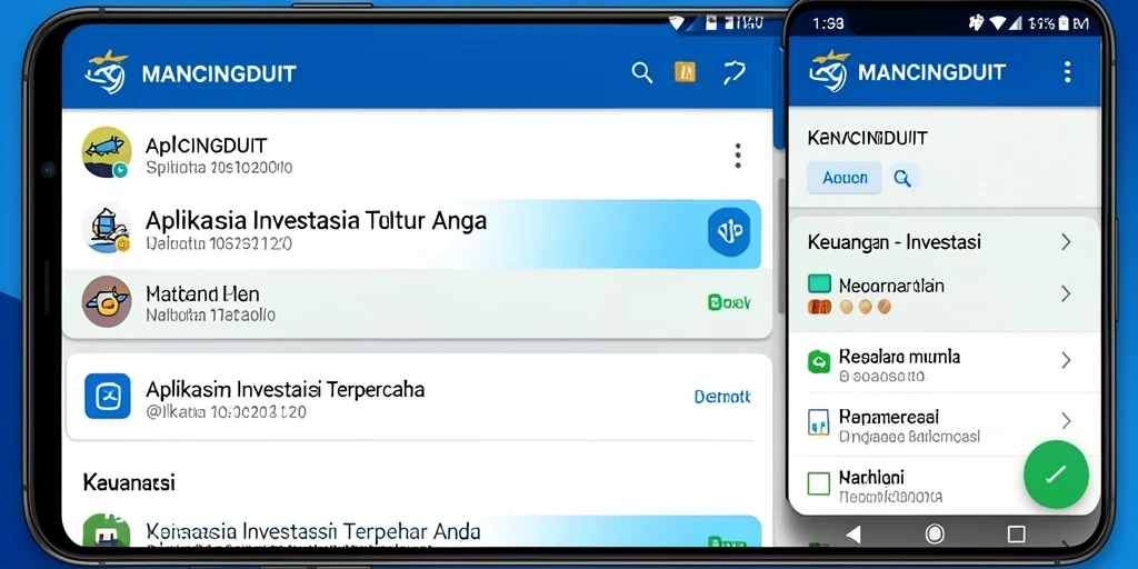 Tampilan antarmuka MANCINGDUIT yang intuitif untuk investasi.