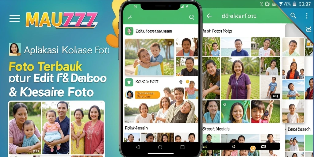 Tampilan antarmuka <strong>MAU777</strong> untuk kolase foto yang menarik dan user-friendly.