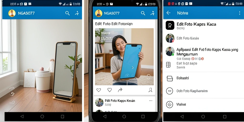 Antarmuka NGASO77 yang sederhana dan mudah digunakan untuk edit foto kertas kaca.