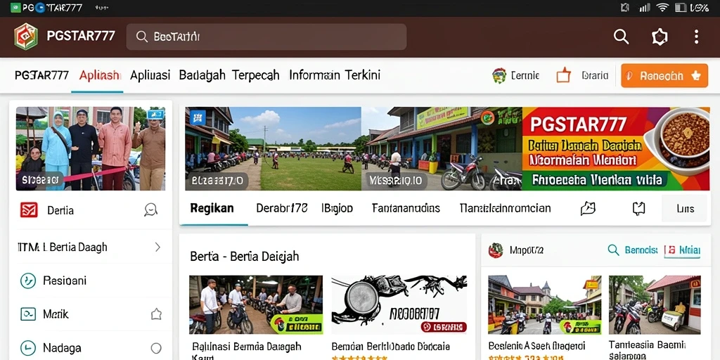Tampilan antarmuka PGSTAR777 yang informatif dan menarik.