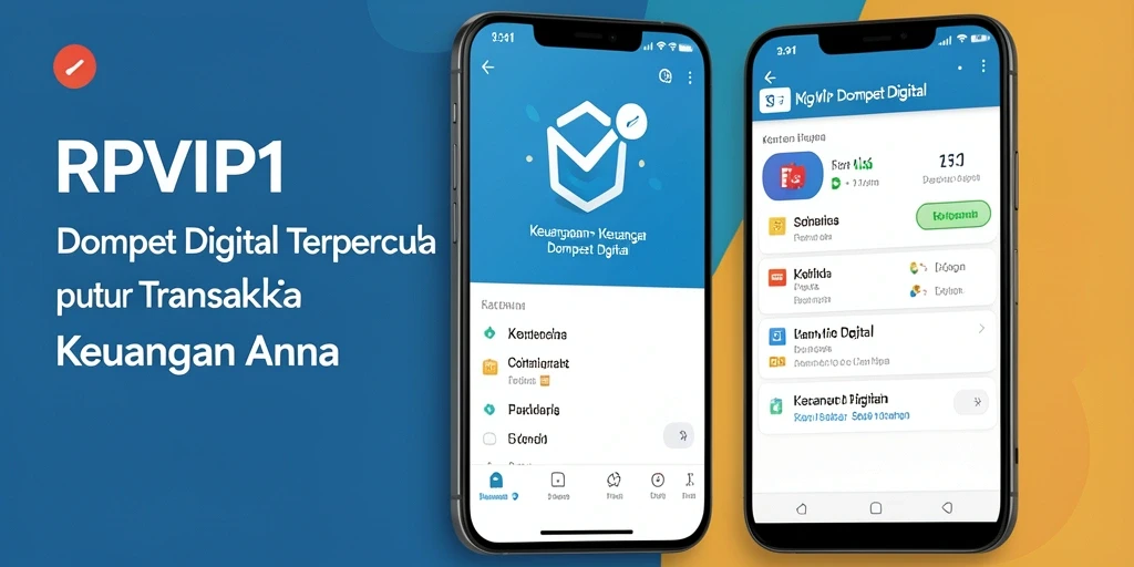 Tampilan antarmuka RPVIP1 yang modern dan intuitif sebagai Dompet Digital.