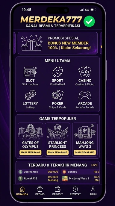 Halaman Resmi merdeka777 untuk Pengguna Android Indonesia